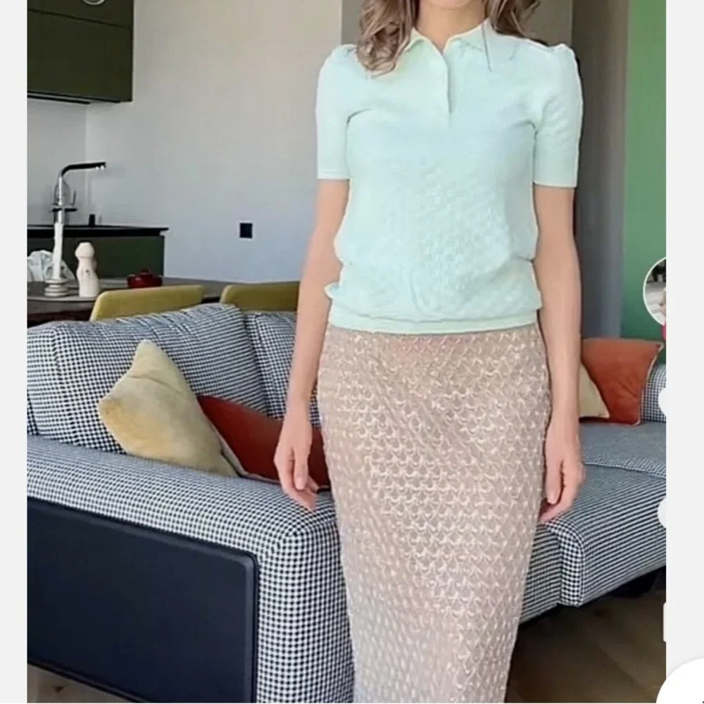 Zara Dress Gold Sequin Skirt, size Large, NWT - Picture 4 of 13